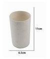 Bicchiere Porta Spazzolini Colore Bianco Lavorato Accessorio Arredo Bagno 10436