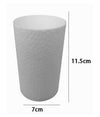 Bicchiere Porta Spazzolini Colore Bianco Lavorato Accessorio Arredo Bagno 79175
