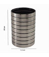 Bicchiere Porta Spazzolini Da Denti Argento A Righe Moderno Arredo Bagno 10390