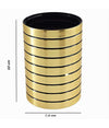 Bicchiere Porta Spazzolini Da Denti Oro A Righe Stile Moderno Arredo Bagno 10386