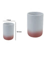 Bicchiere Porta Spazzolini Dentifricio Bianco Rosa Arredo Bagno Accessori 59907