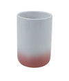 Bicchiere Porta Spazzolini Dentifricio Bianco Rosa Arredo Bagno Accessori 59907