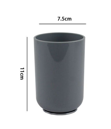 Bicchiere Porta Spazzolini Dentifricio Grigio Accessori Arredo Per Bagno 69471