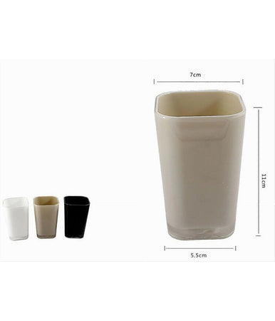 Bicchiere Porta Spazzolini Dentifricio Rettangolare Accessori Arredo Bagno 52402