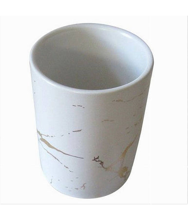 Bicchiere Porta Spazzolini Effetto Marmo Moderno Accessori Arredo Da Bagno 59886