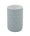 Bicchiere Porta Spazzolini Grigio Con Effetto Rete Accessorio Bagno Arredo 79279