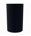 Bicchiere Porta Spazzolini Grigio Scuro Rigato Accessori Per Arredo Bagno 79171