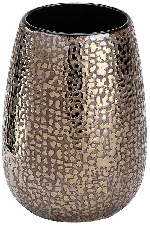 Bicchiere porta spazzolini Marrakesh in ceramica marrone