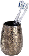 Bicchiere porta spazzolini Marrakesh in ceramica marrone