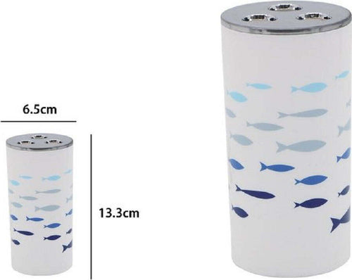 Bicchiere Porta Spazzolino 3 Fori In Plastica Accessorio Bagno Pesciolini 69882 Casa, arredamento e bricolage > Accessori Bagno > Set da Bagno Trade Shop italia - Napoli, Commerciovirtuoso.it
