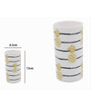 Bicchiere Porta Spazzolino Bianco Con Ananas In Plastica Accessorio Bagno 69758