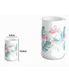 Bicchiere Porta Spazzolino Con Fenicotteri In Ceramica Accessorio Da Bagno 69959