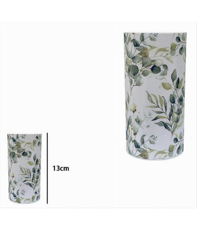 Bicchiere Porta Spazzolino Dentifricio Accessori Arredo Bagno Fiori Foglie 87054