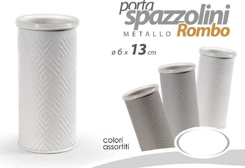 Bicchiere Porta Spazzolino Metallo Rombo Elegante Colori Assortiti 6x13cm 783357 Casa e cucina/Bagno/Accessori per il bagno/Dosatori e porta accessori/Bicchieri porta spazzolini Trade Shop italia - Napoli, Commerciovirtuoso.it