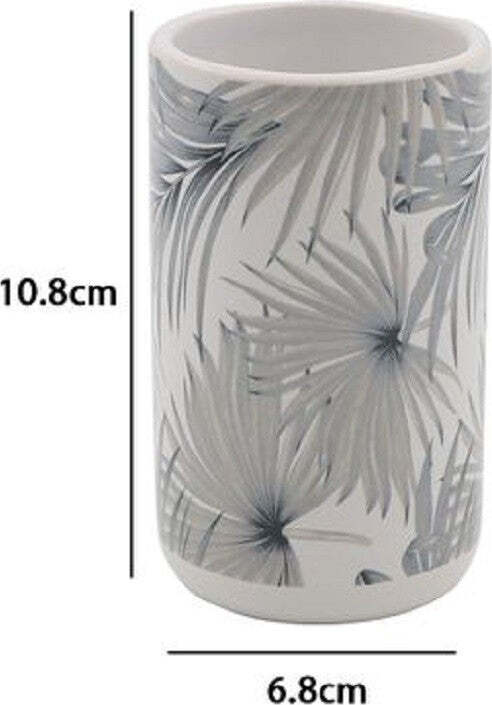 Bicchiere Porta Spazzolino Stampa Tropicale Accessorio Bagno 6.8 X 10.8 Cm 87064 Casa e cucina/Bagno/Accessori per il bagno/Dosatori e porta accessori/Bicchieri porta spazzolini Trade Shop italia - Napoli, Commerciovirtuoso.it