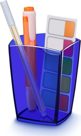 Bicchiere portapenne 530H - 7 4x7 4x9 5 cm - electric blue - Cep Cancelleria e prodotti per ufficio/Archivio ufficio e accessori per scrivania/Accessori da scrivania e archiviazione/Vaschette portacorrispondenza Eurocartuccia - Pavullo, Commerciovirtuoso.it