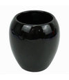 Bicchiere Portaspazzolini Ceramica Nero Moderno Accessorio Arredo Da Bagno 79249