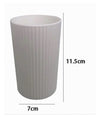 Bicchiere Portaspazzolini Colore Bianco Rigato Accessorio Per Arredo Bagno 79163
