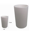 Bicchiere Portaspazzolini Colore Bianco Rigato Accessorio Per Arredo Bagno 79163