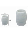 Bicchiere Portaspazzolini Dentifricio Arredo Bagno Ceramica Effetto Striato 59870