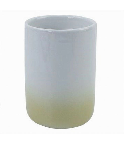 Bicchiere Portaspazzolini Dentifricio Bianco Giallo Arredo Bagno Accessori 59903