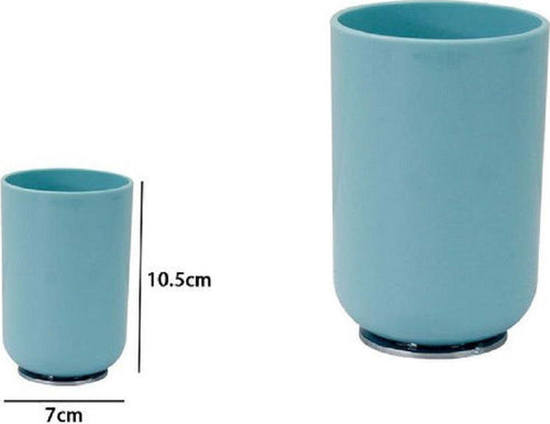 Bicchiere Portaspazzolini Dentifricio Celeste Silver Accesori Arredo Bagno 79888 Casa e cucina/Bagno/Accessori per il bagno/Dosatori e porta accessori/Bicchieri porta spazzolini Trade Shop italia - Napoli, Commerciovirtuoso.it