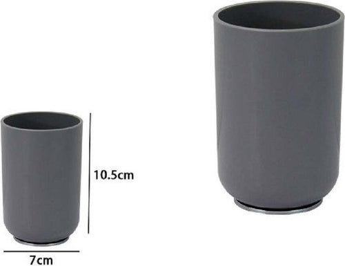 Bicchiere Portaspazzolini Dentifricio Grigio Silver Accessori Arredo Bagno 79894 Casa e cucina/Bagno/Accessori per il bagno/Dosatori e porta accessori/Bicchieri porta spazzolini Trade Shop italia - Napoli, Commerciovirtuoso.it