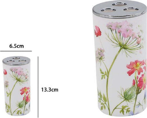 Bicchiere Portaspazzolino 3 Fori Bianco In Plastica Accessorio Bagno Fiori 69924 Casa, arredamento e bricolage > Accessori Bagno > Set da Bagno Trade Shop italia - Napoli, Commerciovirtuoso.it