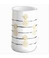 Bicchiere Portaspazzolino Ananas Bianco Accessorio Arredo Bagno 6.8x10.8cm 69753