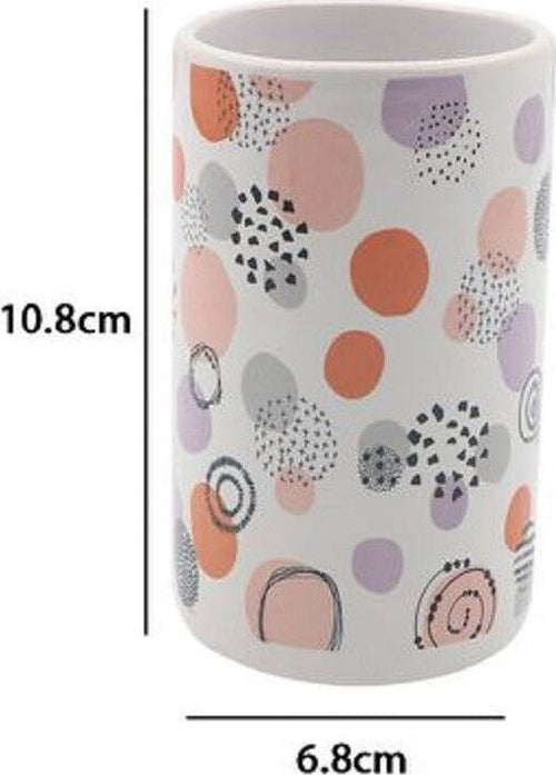 Bicchiere Portaspazzolino Sfere Astratte Accessori Arredo Bagno 6.8x10.8cm 87078 Casa e cucina/Bagno/Accessori per il bagno/Dosatori e porta accessori/Bicchieri porta spazzolini Trade Shop italia - Napoli, Commerciovirtuoso.it