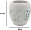 Bicchiere-Portaspazzolino-Spazzolini-Decorato-Fiori-Foglie-Accessori-Bagno-87050
