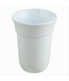 Bicchiere Ricambio Porta Scopino Wc In Ceramica Bianca Bagno Accessorio 59348