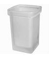 Bicchiere Ricambio Porta Scopino Wc Vetro Cubico Satinato Bagno Accessori 87266