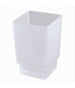 Bicchiere Ricambio Porta Spazzolino In Vetro Cubo Satinato Bagno Accessori 87263