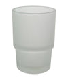 Bicchiere Ricambio Porta Spazzolino In Vetro Satinato Bagno Accessori 9,5x6,7 Cm