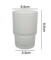 Bicchiere Ricambio Porta Spazzolino In Vetro Satinato Bagno Accessori 9,5x6,7 Cm