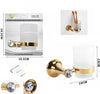 Bicchiere-Supporto-Bagno-Porta-Spazzolino-Denti-Muro-Casa-Dorato-Oro-Dgo-101
