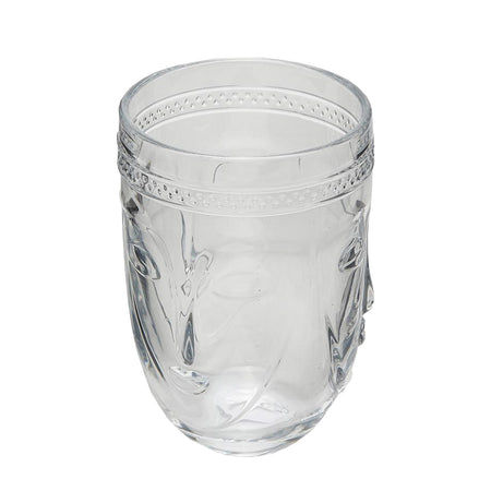 Set 4 Bicchieri in Vetro Trasparente "Visage" Faccia Bombata arredamento moderno