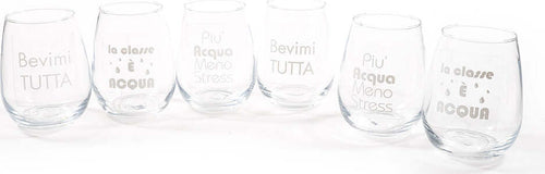Bicchieri in vetro con scritte da 460 mL da 11,5 cm, confezione da 6 pezzi Casa e cucina/Decorazioni per interni/Addobbi e decorazioni per ricorrenze/Decorazioni natalizie/Oggettistica MagiediNatale.it - Altamura, Commerciovirtuoso.it