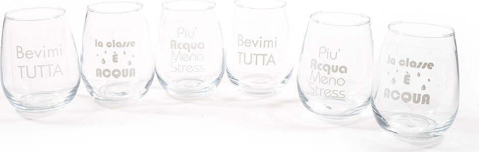 Bicchieri in vetro con scritte da 460 mL da 11,5 cm, confezione da 6 pezzi Casa e cucina/Decorazioni per interni/Addobbi e decorazioni per ricorrenze/Decorazioni natalizie/Oggettistica MagiediNatale.it - Altamura, Commerciovirtuoso.it