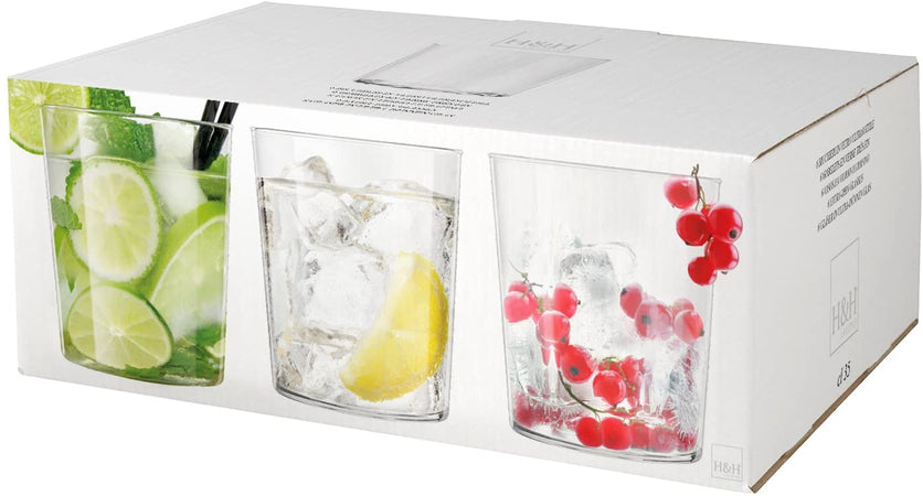 Set 6 bicchieri in vetro starck ultrasottile trasparente acqua e vino h 9 350 ml