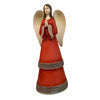 Angelo per presepe a cono doppio statuetta h 25.5 cm in poli resina decorazione natalizia