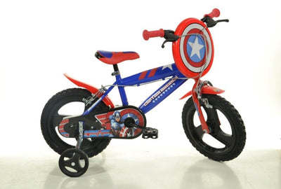 Bicicletta 12 Dino Bikes Capitan America Blu/Rosso