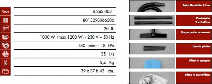 BIDONE ASPIRATUTTO SOLIDI E LIQUIDI 1200W LAVOR WASH RUDY 1200S 20 LITRI Casa e cucina/Aspirapolvere e pulizia di pavimenti e finestre/Aspirapolvere/Aspiratori liquidi-solidi Trade Shop italia - Napoli, Commerciovirtuoso.it