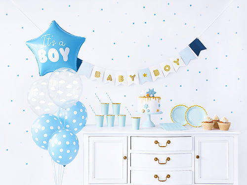 Kit Decorazioni Baby Shower - Bambino - PartyDeco - Azzurro
