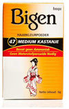 Bigen Colore Permanente per Capelli in Polvere Castano Medio Numero 47