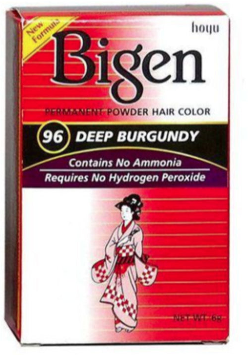 Bigen Hair Colour Deep Burgundy 96 Colore Permanente per Capelli Borgogna Marrone Rossastro