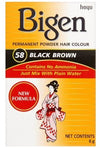 Bigen Powder Hair Color No 58 Black Brown Colore Permanente per Capelli in Polvere Marrone Scuro