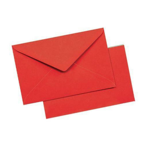 Buste con bigliettini per auguri natalizi tinta unita rossi 10 pezzi