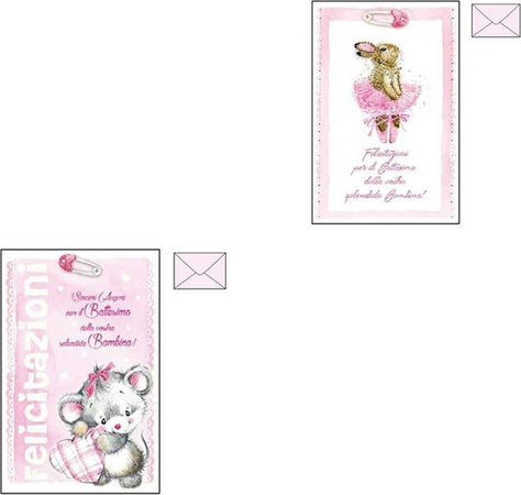 Biglietto Auguri Battesimo Rosa Bambina Glitter Nascita Congratulazioni Busta Casa e cucina/Hobby creativi/Materiali per hobby creativi/Forniture per feste/Bomboniere Trade Shop italia - Napoli, Commerciovirtuoso.it